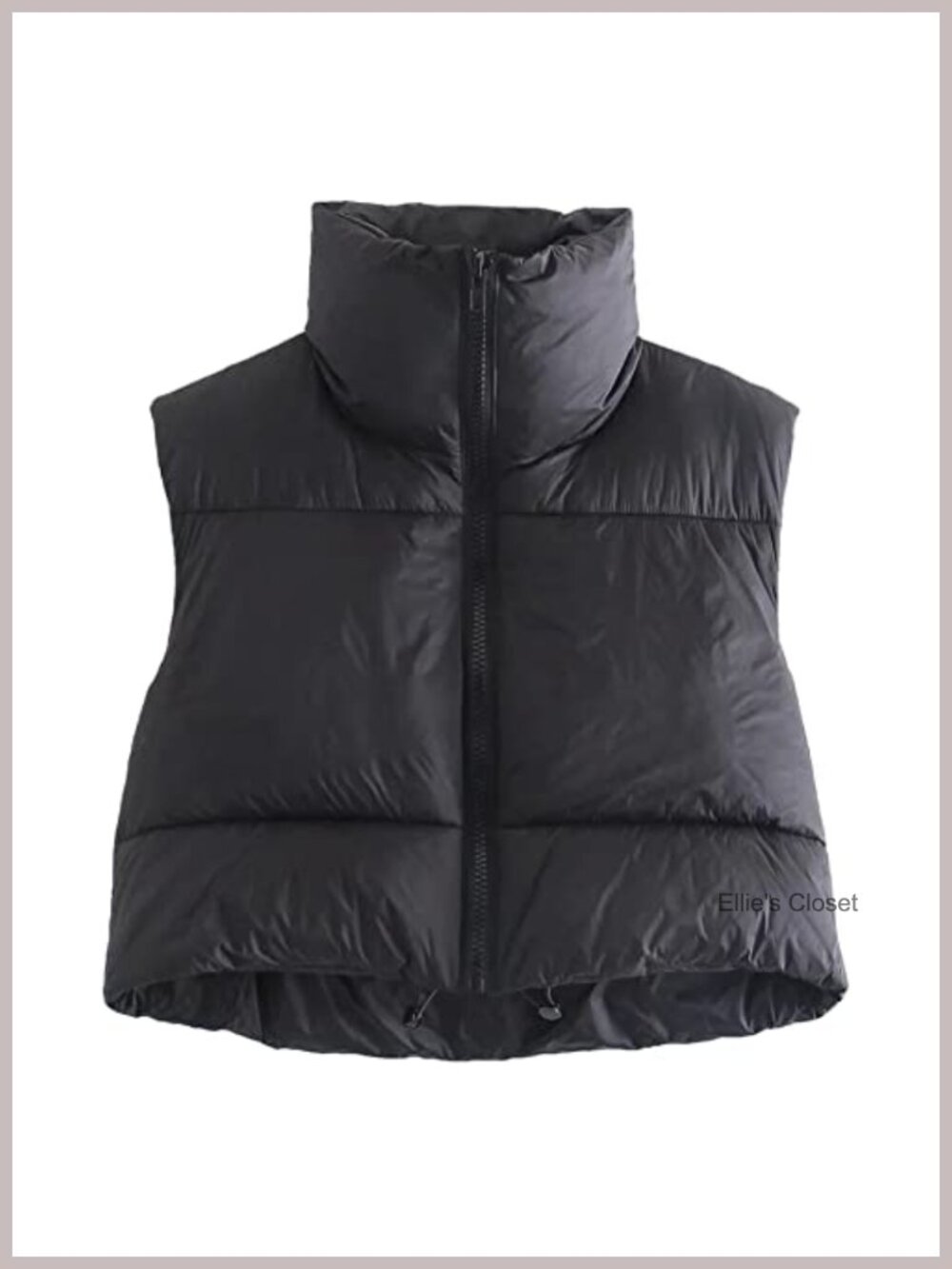Women Cropped Puffer Vest Lightweight Sleeveless Padded Gilet
